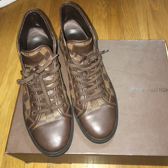Louis Vuitton Brown Checkered Sneakers